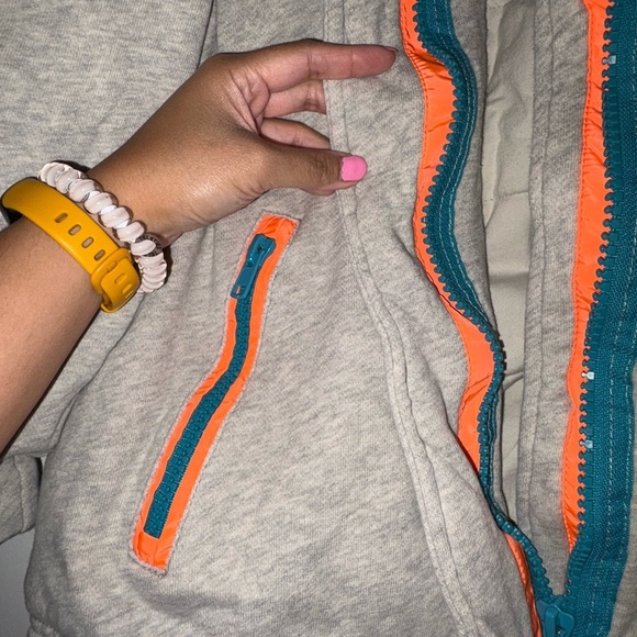 Free People Cozy Campfire Oversized Heavy-Duty Zip-Up Jacket in HEATHER GREY - Picture 6 of 9